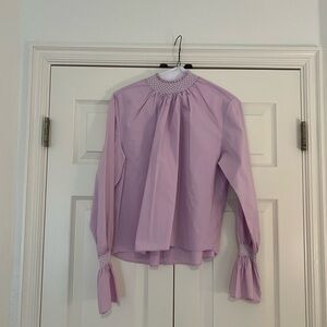 Purple Smocked Blouse